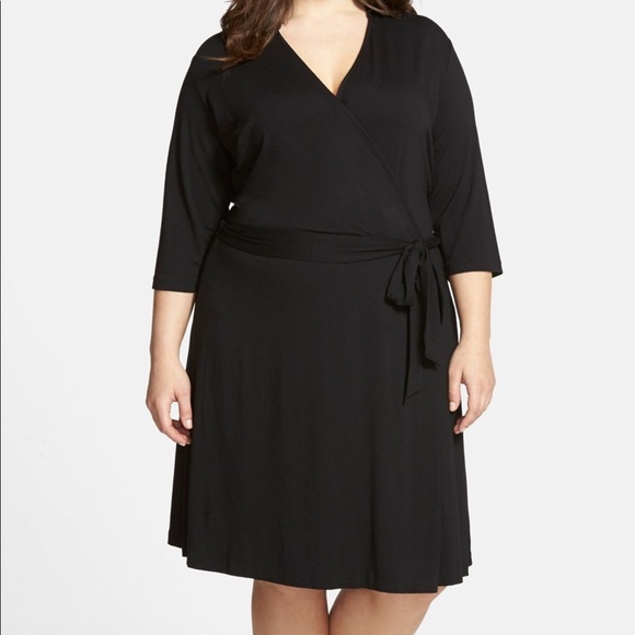 vince camuto faux wrap dress